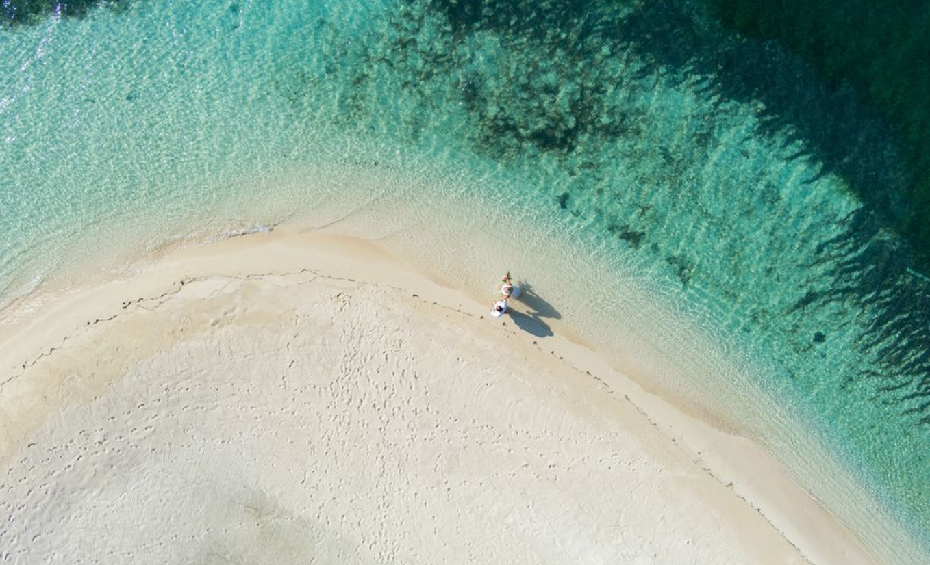 Aerial view of Manta Island Resort