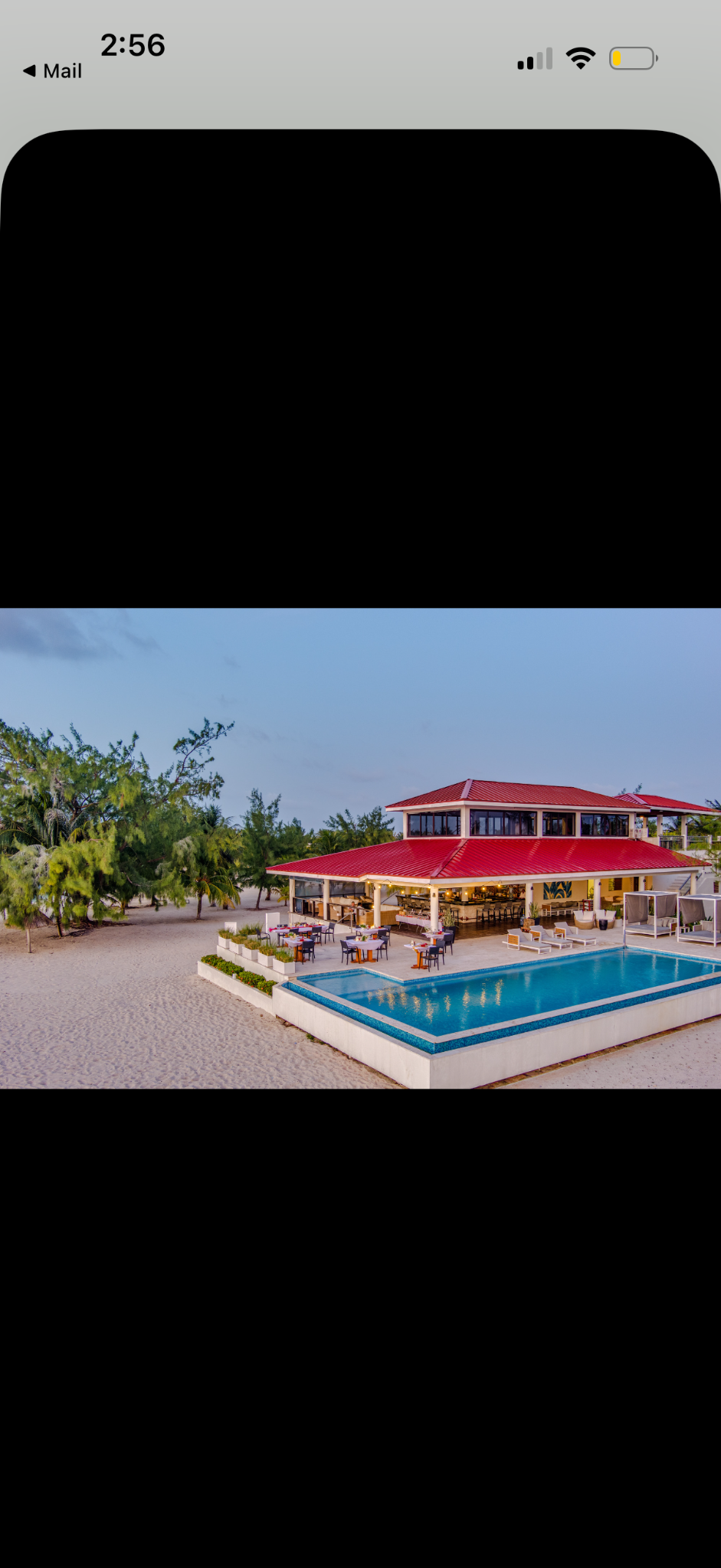 Manta Island Resort pool and main building